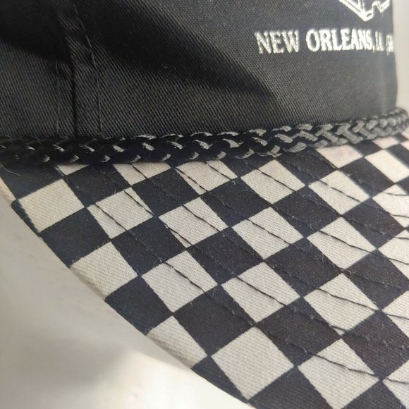 Vintage Nissin C&M Pallets New Orleans LA Checkered Black White Cap Retro Hat - Picture 5 of 12